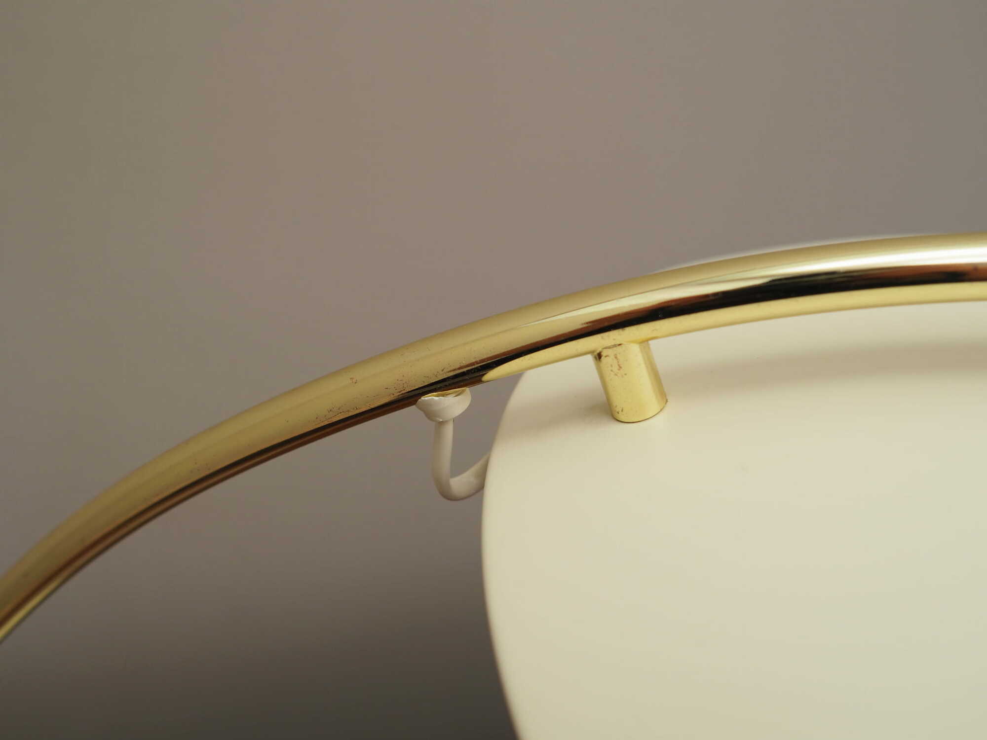 Table lamp metal white 1980s 6