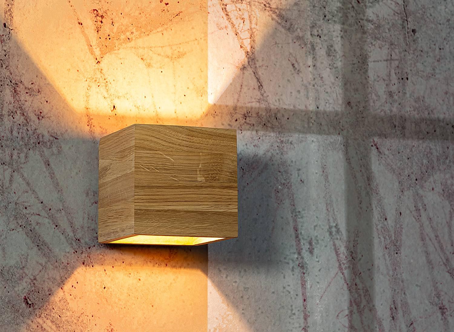 Block Wood Wandleuchte Eiche 1-flammig 2