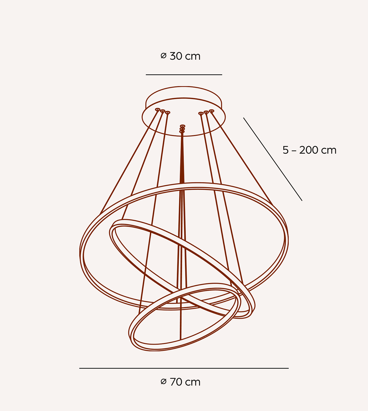 Ring-shaped LED pendant lamp OUREA White 1