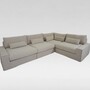 Trent Ecksofa Baumwolle-Leinenstoff Creme 0