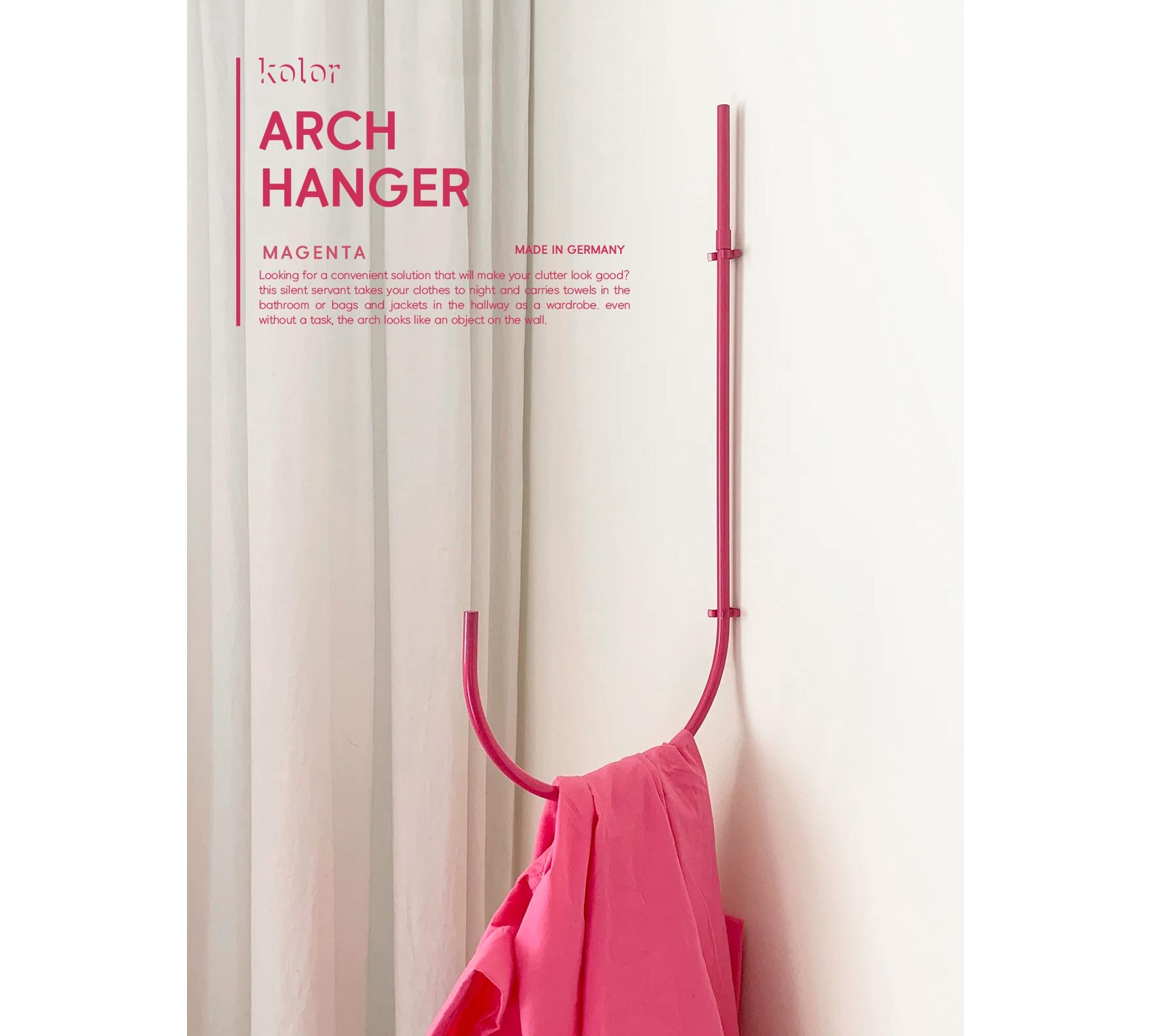 Hanger Arch Wall Hook Steel Magenta 2