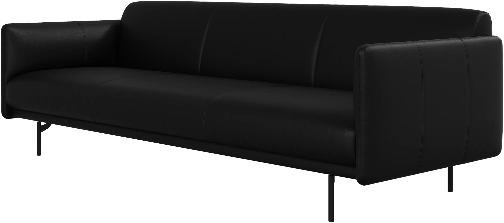 Berne Sofa 3-Sitzer Nordic Grain Leder Schwarz 5130 1