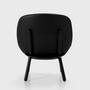 Naïve Lounge chair Ash wood Leather Black 2