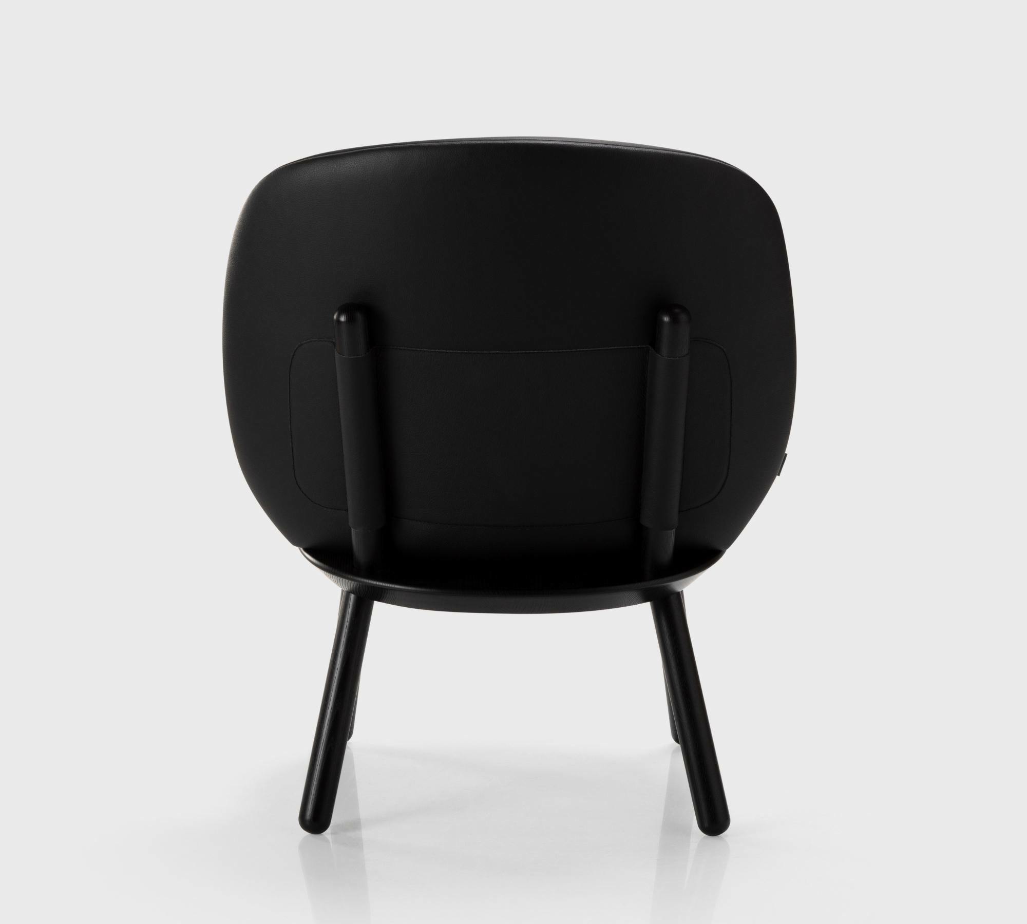 Naïve Poltrona Lounge Frassino Pelle Nera 2