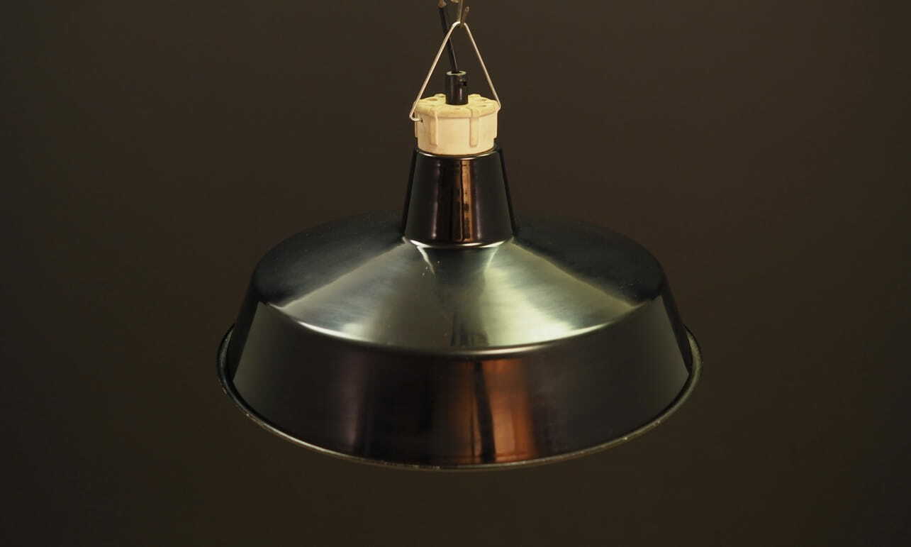 Vintage pendant lamp metal black 1960s 2