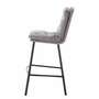 Bar stool Textile Metal Grey Black 4