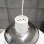 Vintage pendant lamp metal white 1970s 5
