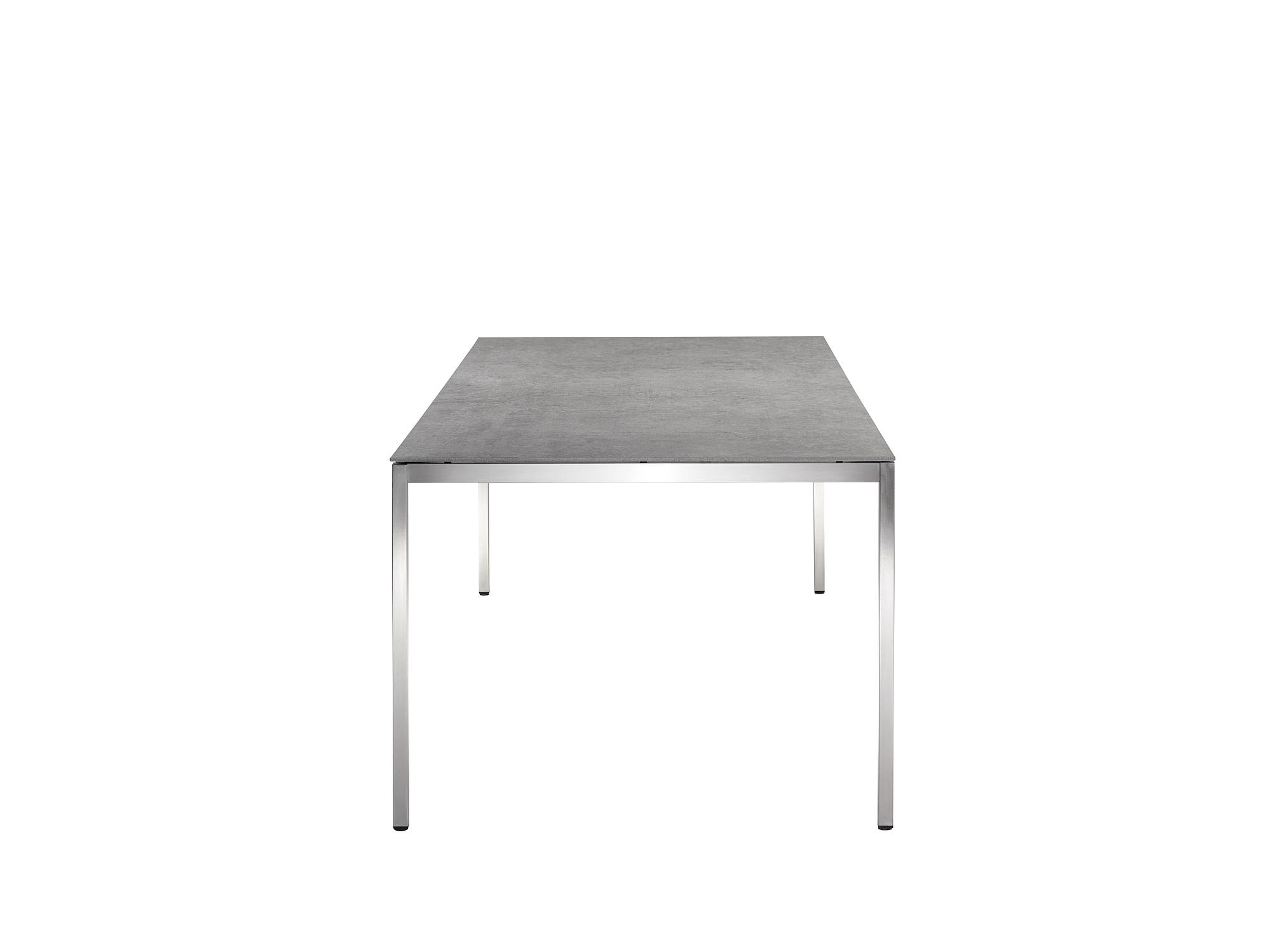 Slimm Tisch Edelstahl HPL-Platte Anthrazit 160 x 100cm 2