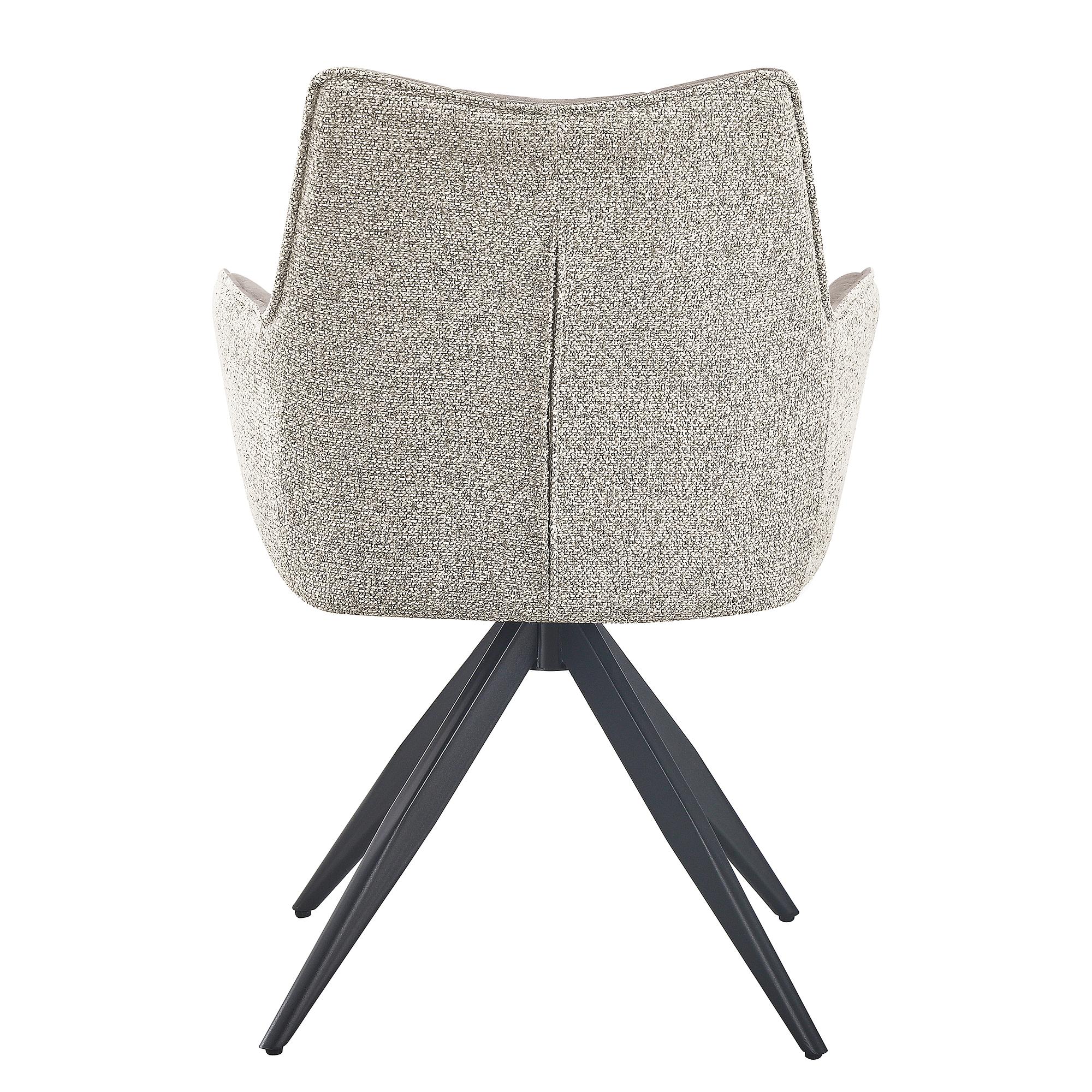 2x SUGRA Armlehnenstuhl-Set Drehbar Grau Beige 3