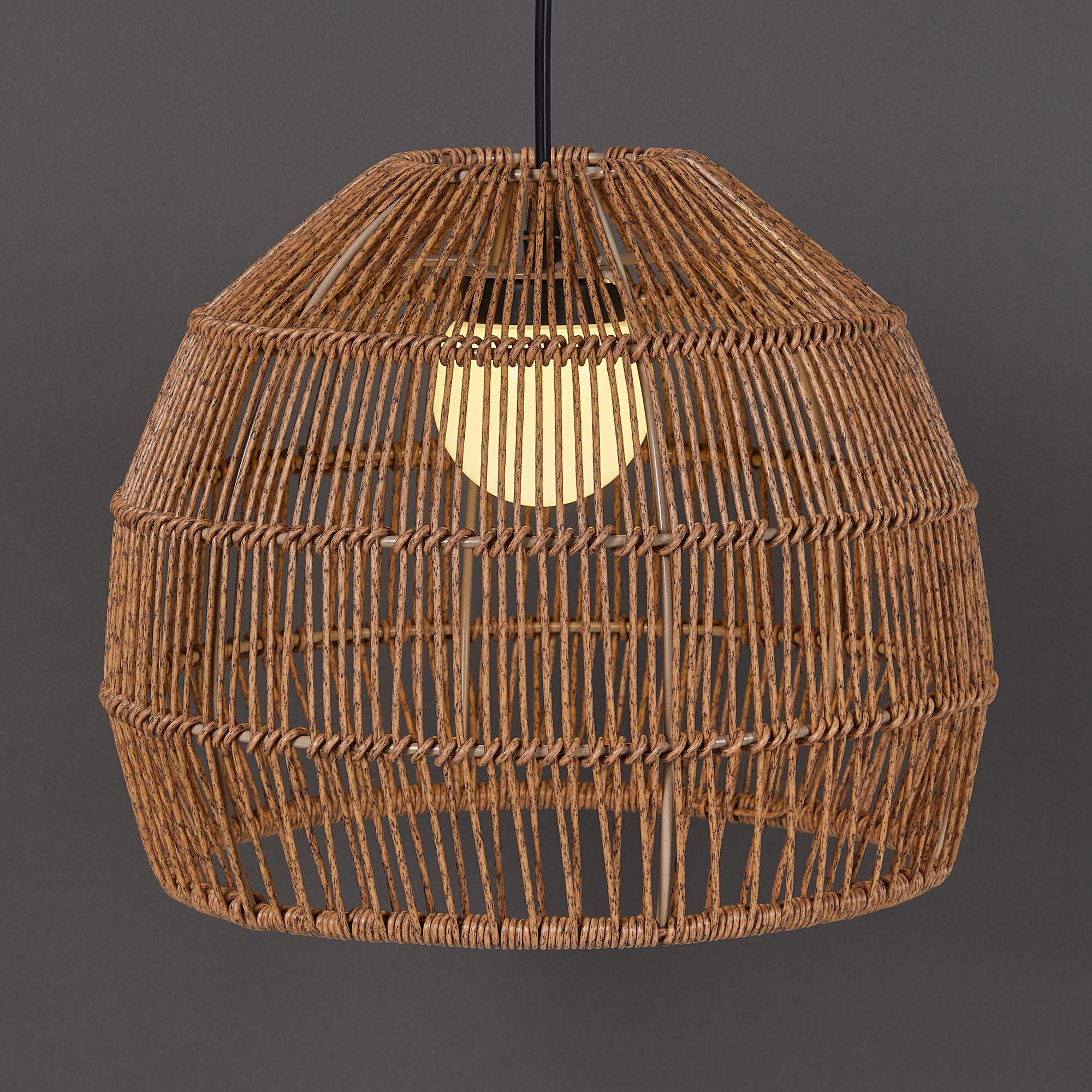 SOLANA Solar Pendant Light Polyethylene Steel Beige 32x32cm 0