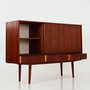 Highboard Teakholz Braun 1960er Jahre 4