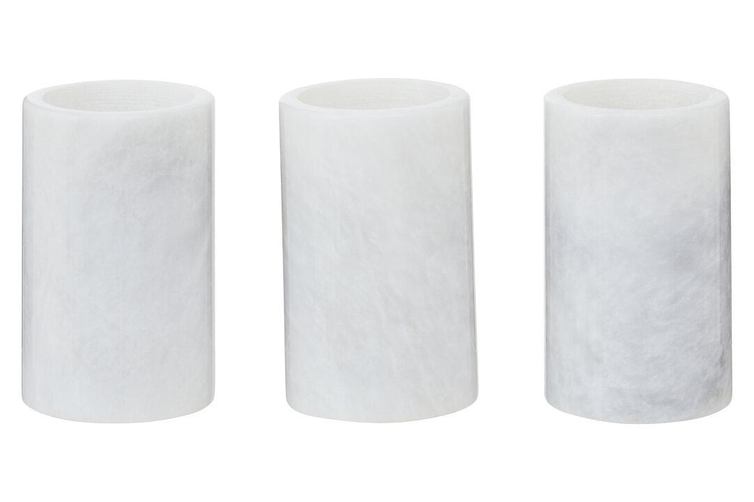 3x Salmo Tealight Holder Marble White 0
