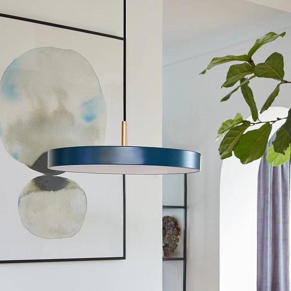 Asteria Pendant Lamp Mini Brass Petrol Blue 0