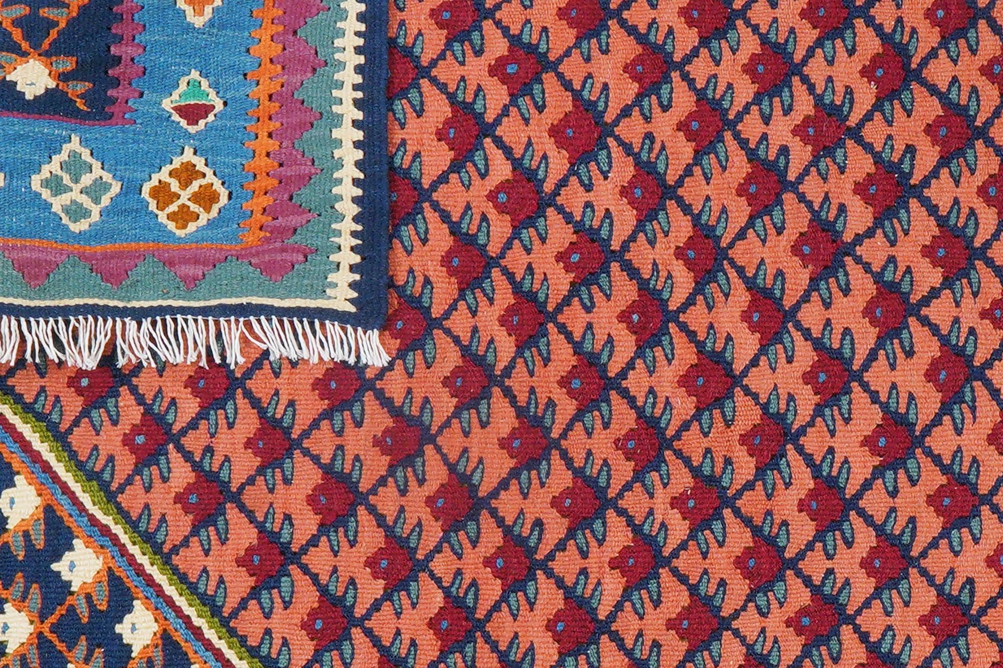 Kilim Senneh Teppich Mehrfarbig 5