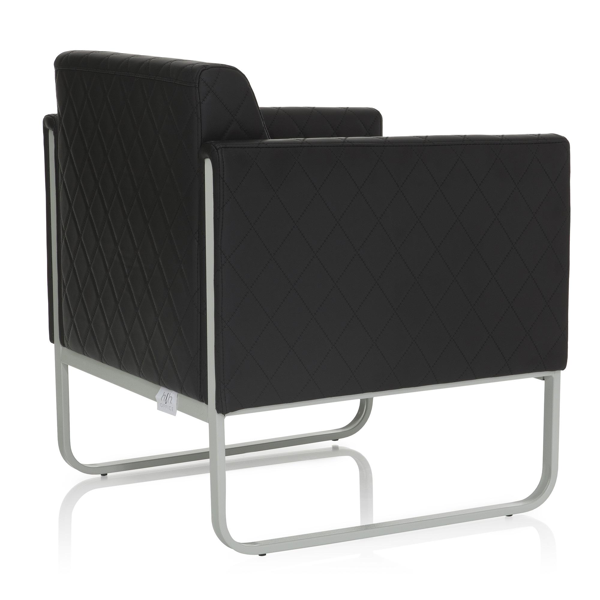 Aruba Armchair Faux Leather Black 5