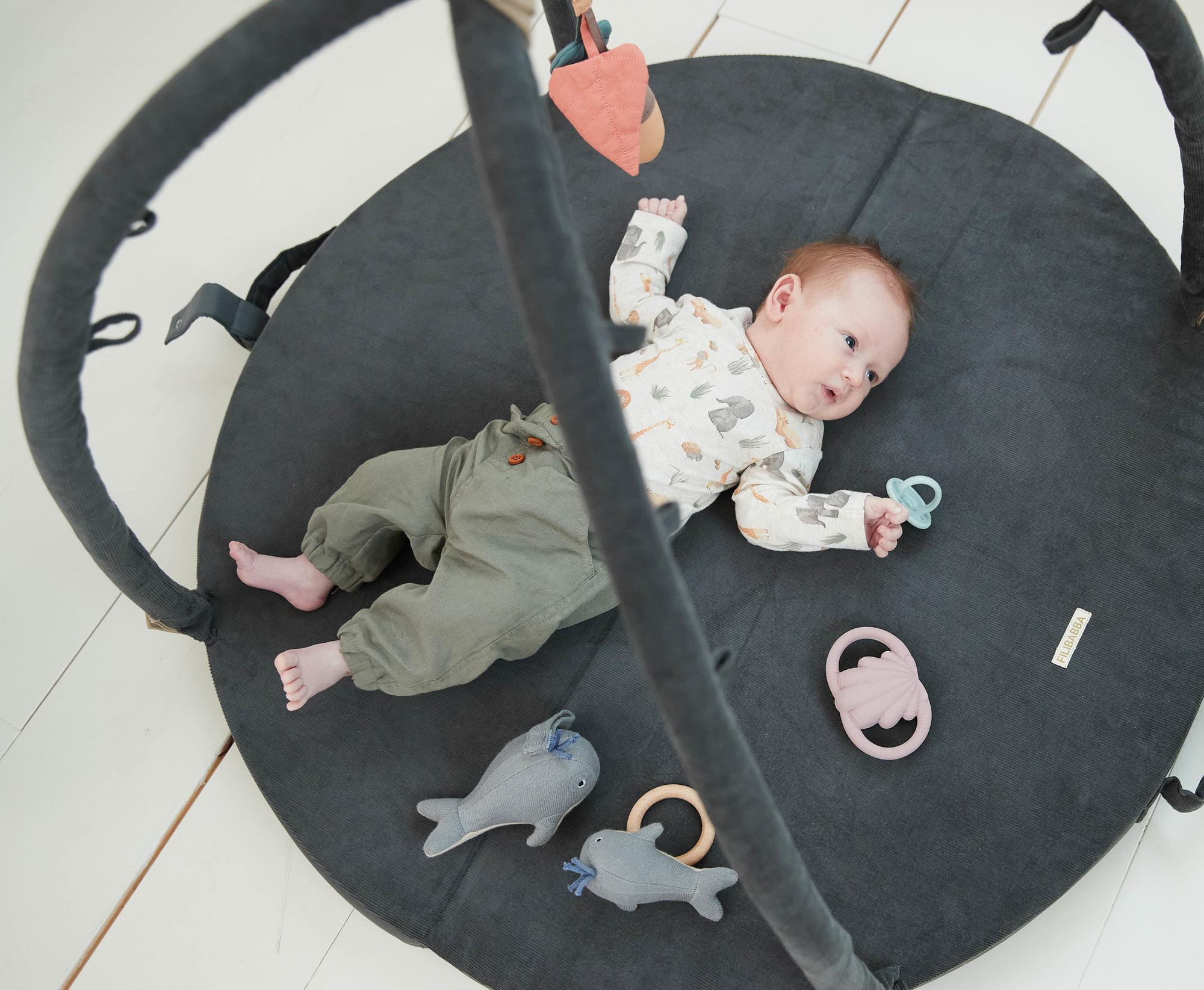 Loui Multi-Play Mat Cotton Grey 1