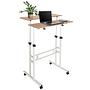 WORKSTATION I Desk with casters Wood White 1