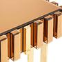 Shalimar Square Black Finish Basis-Beistelltisch
 2