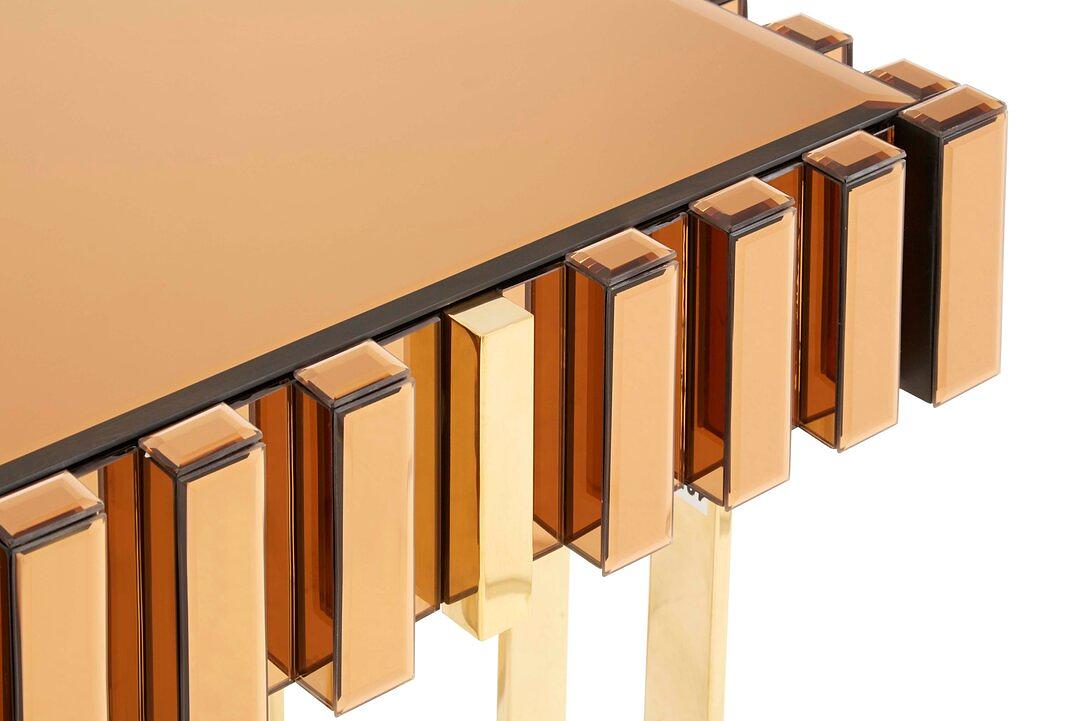 Shalimar Square Black Finish Basis-Beistelltisch
 2