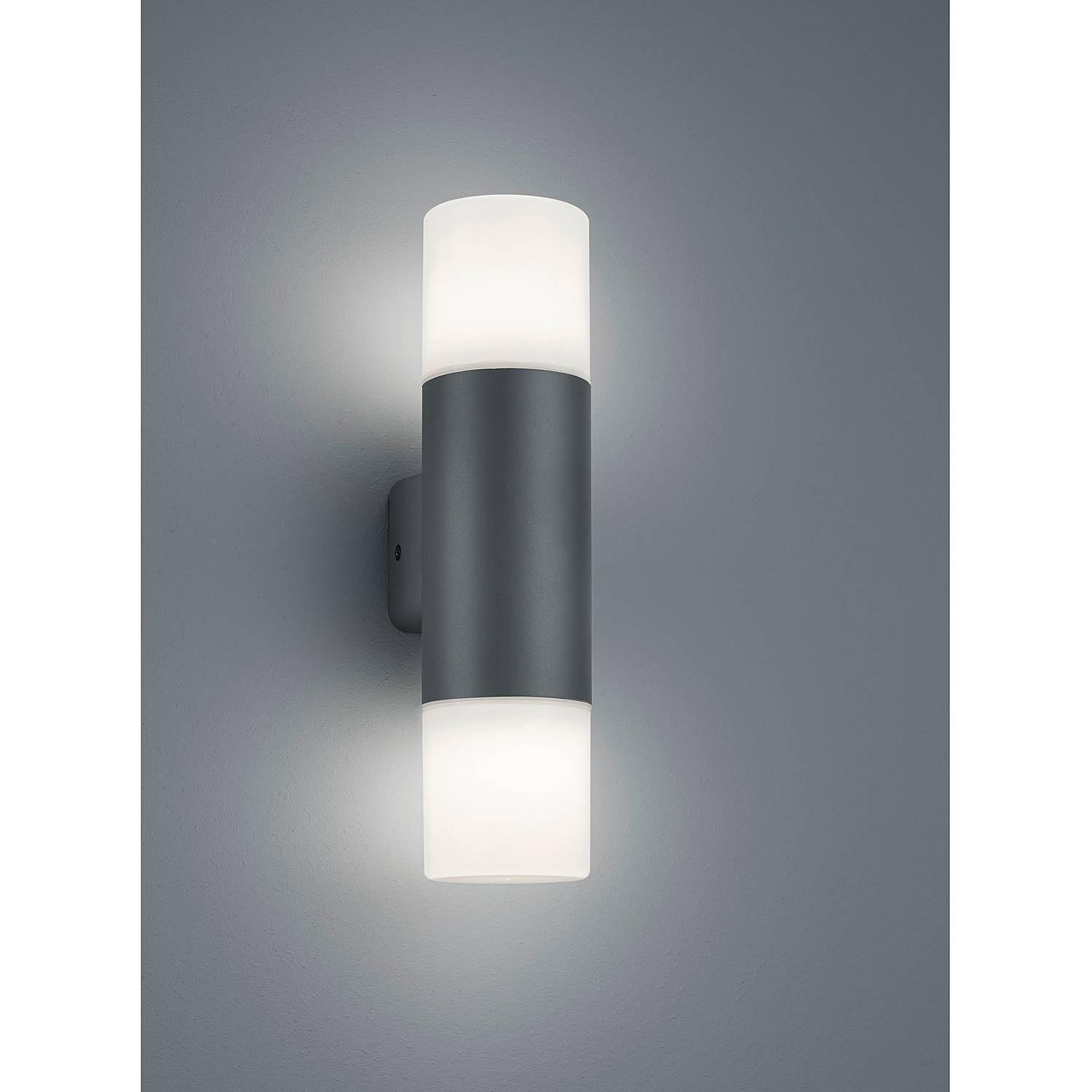 Hoosic I Wandleuchte Kunststoff Aluminium 2-flammig 2