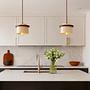 Duck Pendant Light Walnut Wood Travertine Brown 2