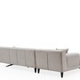 Sofa Récamiere Links Polyester Holz Beige 5