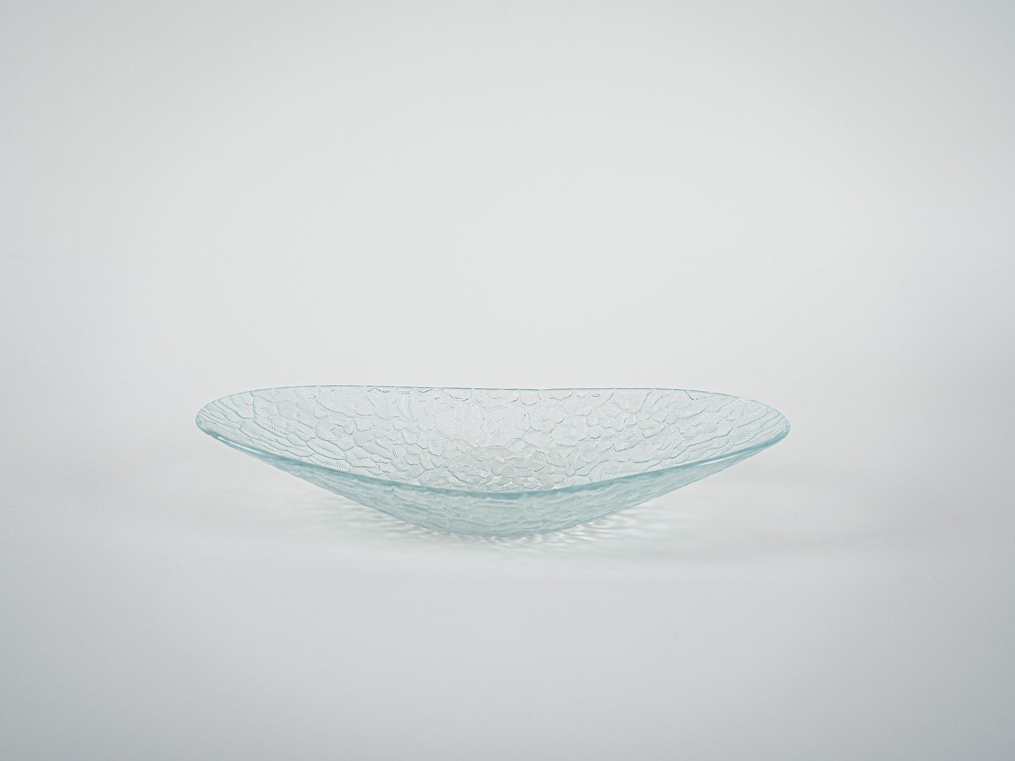 Glass serving platter 1970s 2
