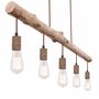 Pendant lamp 5-light wood Natural 2