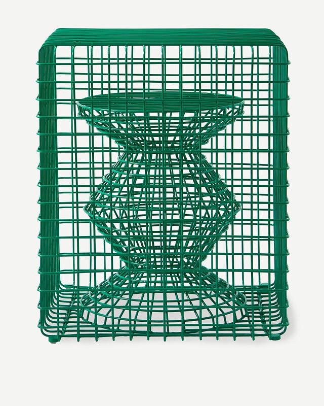 Wire Tip Tap Hocker Grün 3