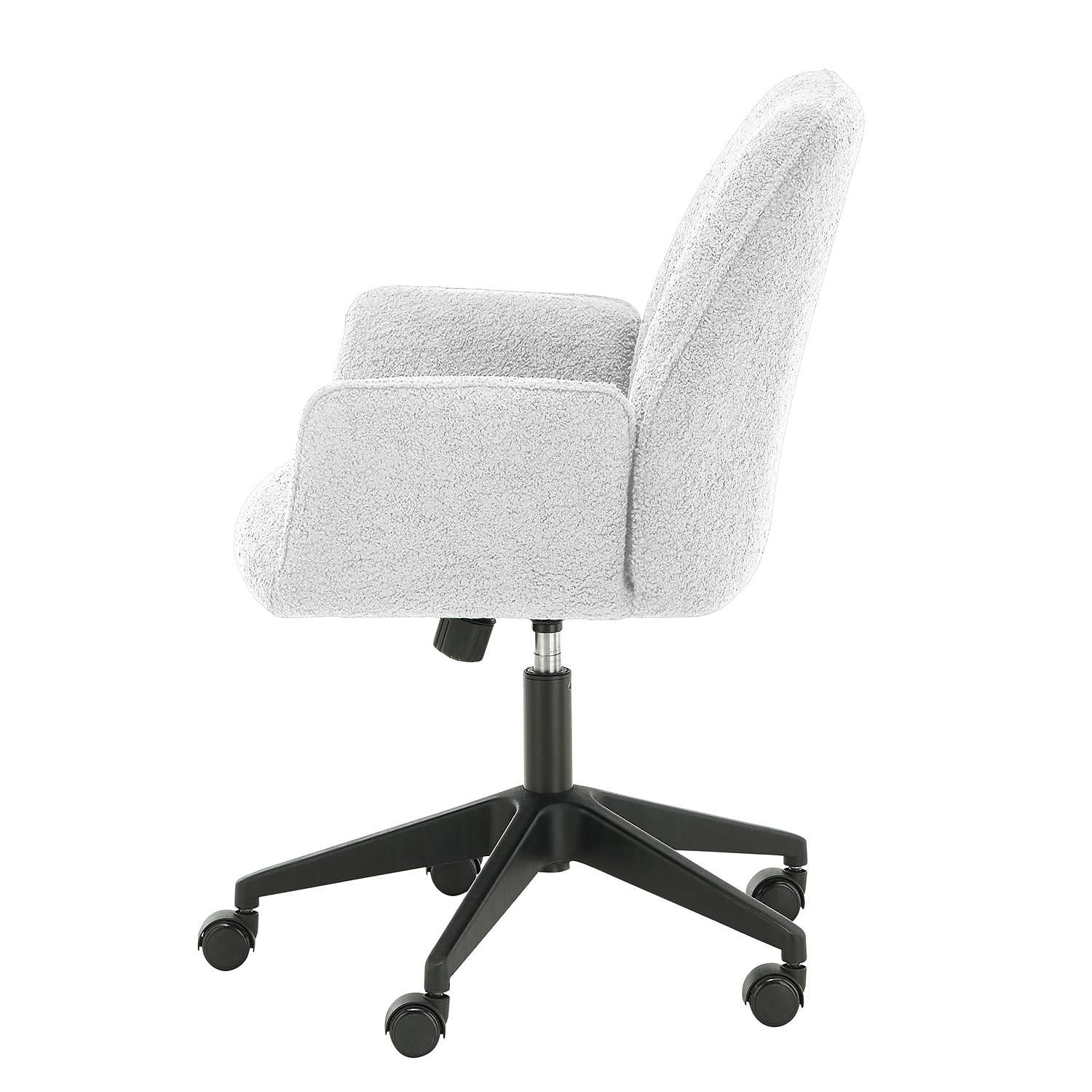 Office Chair Oaklawn Teddy Fabric Ora White 2