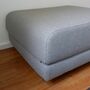 Hocker mit Schlaffunktion Wolle Holz Grau 3
