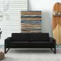 Frame Sofa 3-Sitzer Textil Schwarz 0