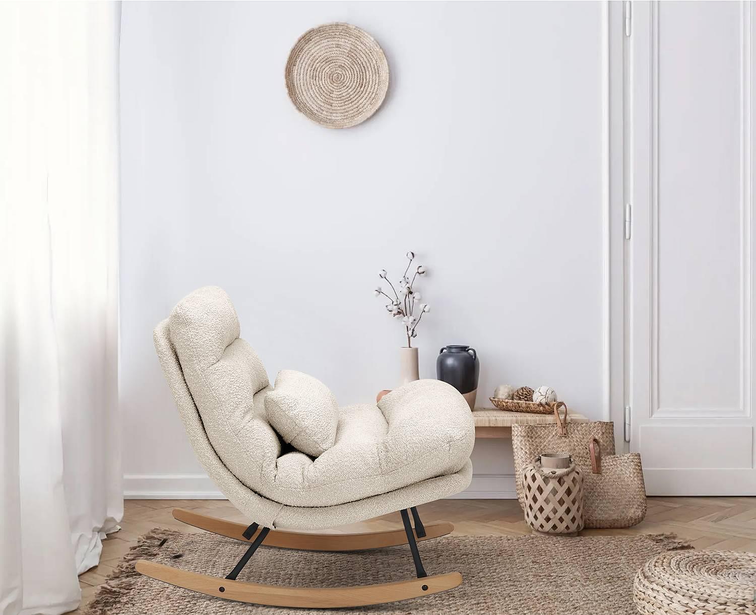 Schaukelsessel Skenala Beige 2