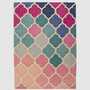 Wollteppich Rosella Handgefertigt Pink/Blau 120 x 170 cm 0