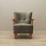 Vintage armchair beech wood velvet grey 1960s 2