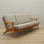 Vintage Sofa Oak Wood Textile Grey 1960s 6