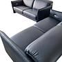 2x Sofa 2.5-seater Leather Dark Blue 2