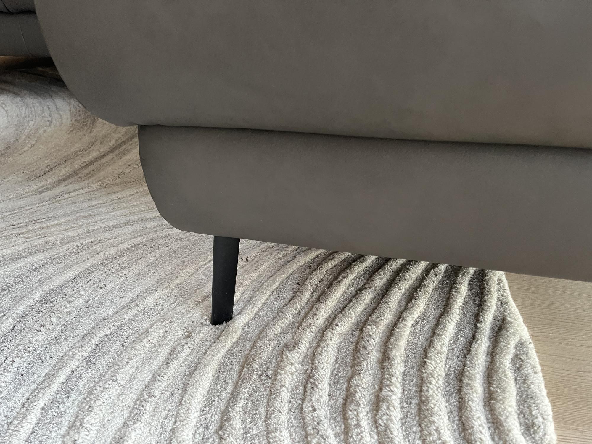 Ecksofa Leder Grau 7