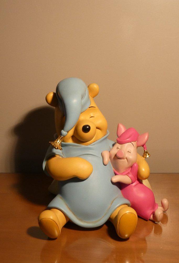  Figur Winnie Puuh & Ferkel Kunstharz Keramik 2000er Jahre 5