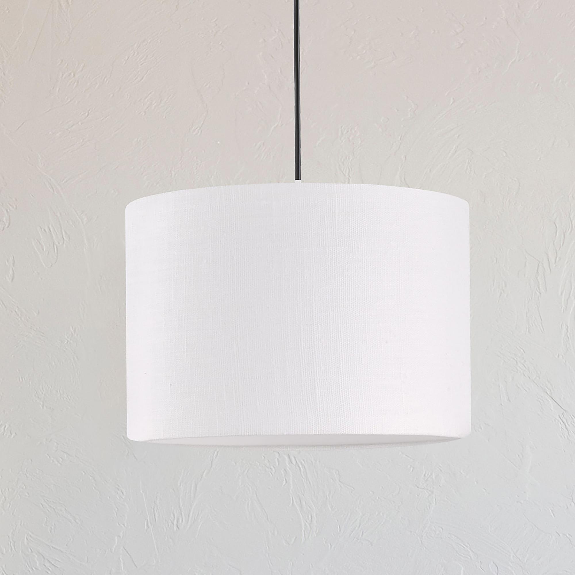 Pendant lamp Vigo linen 1-light White / Black 0