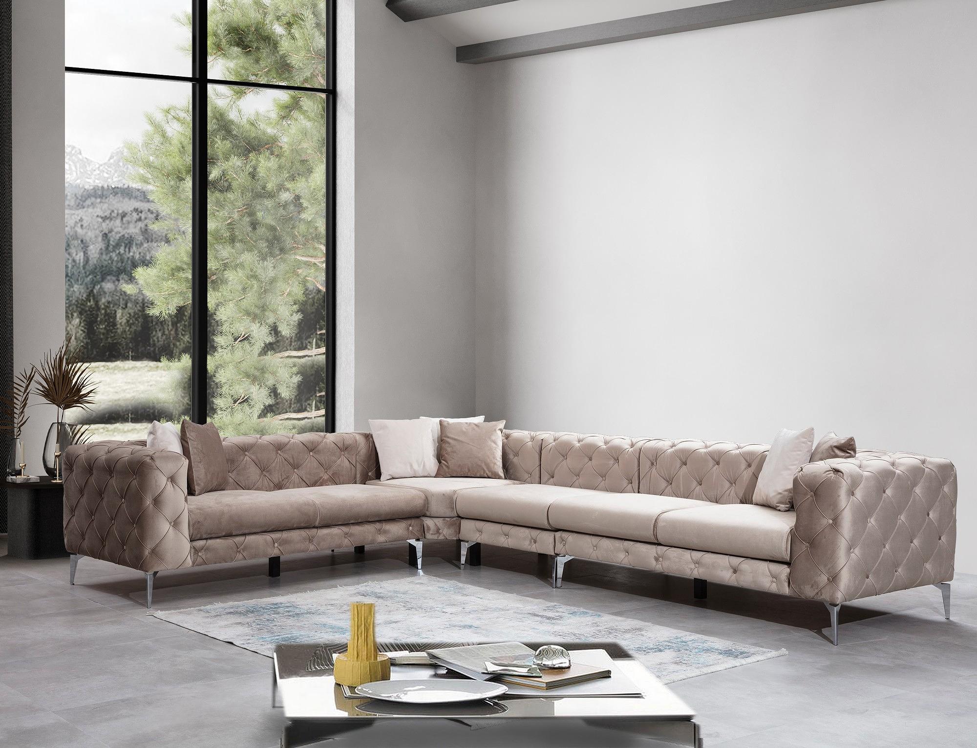 As corner sofa left beige 1