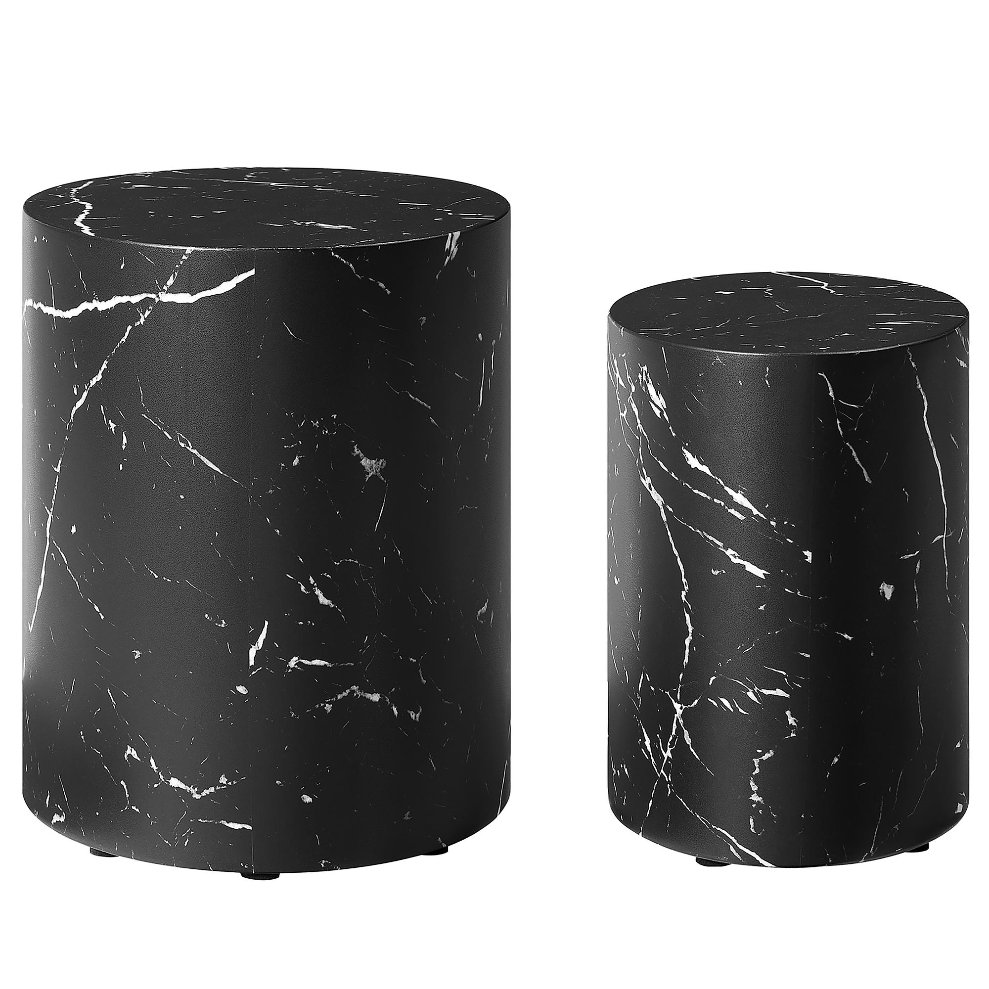 Couchtisch Warners 2er Set MDF Schwarz 48x33cm 4