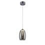 LED pendant lamp Glass Steel Black Chrome 1