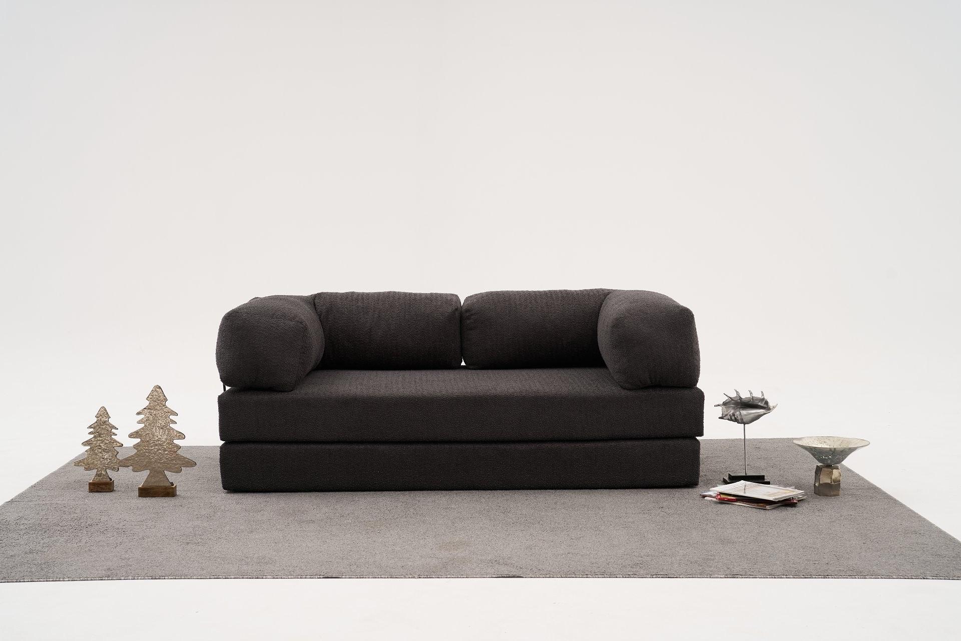 Comfort Schlafsofa 2-Sitzer Anthrazit 0