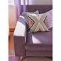 Ethno Multi Zag Kissenbezug Polyester Leinen Beige 2