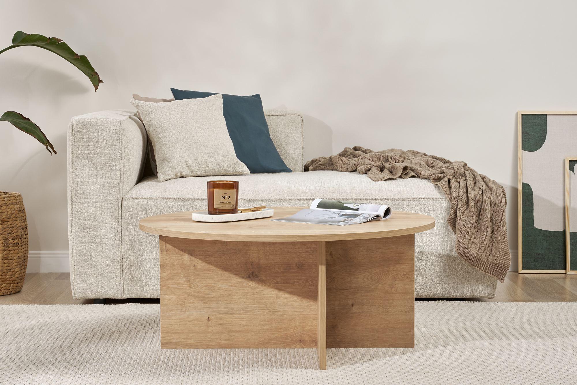 Soleil Coffee Table Sapphire Oak Ø90 cm 1