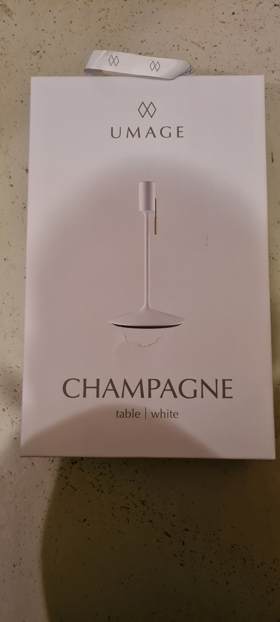 Champagne Tischleuchtenfuß Metall Weiß 1