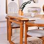 Cheri Dining Table Set 5-pc. Nubuck Leather Light Grey 3