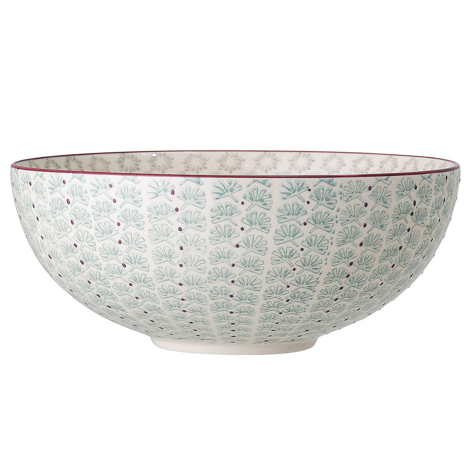 Servierschüssel Maya Keramik Weiß / Grün 0