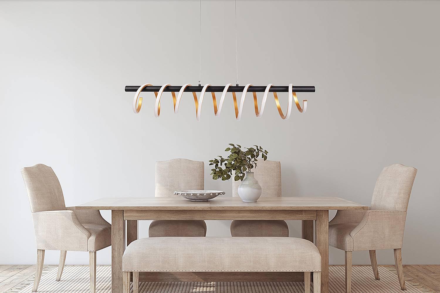 1-Flammig Belleza LED-Pendelleuchte Eisen Acrylglas Gold  2